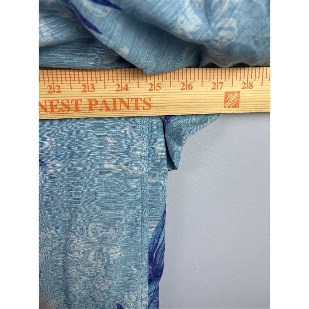 Havana Jack's Cafe 100% Silk Blue Hawaiian Floral Shirt Size Xl Colorful Beach - Picture 7 of 7